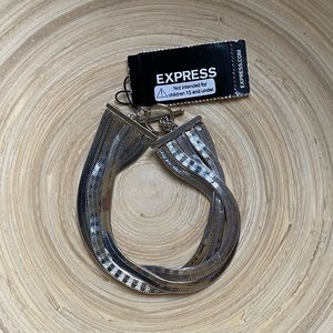 NWT Express Platinum Colored Soft Metal Bracelet